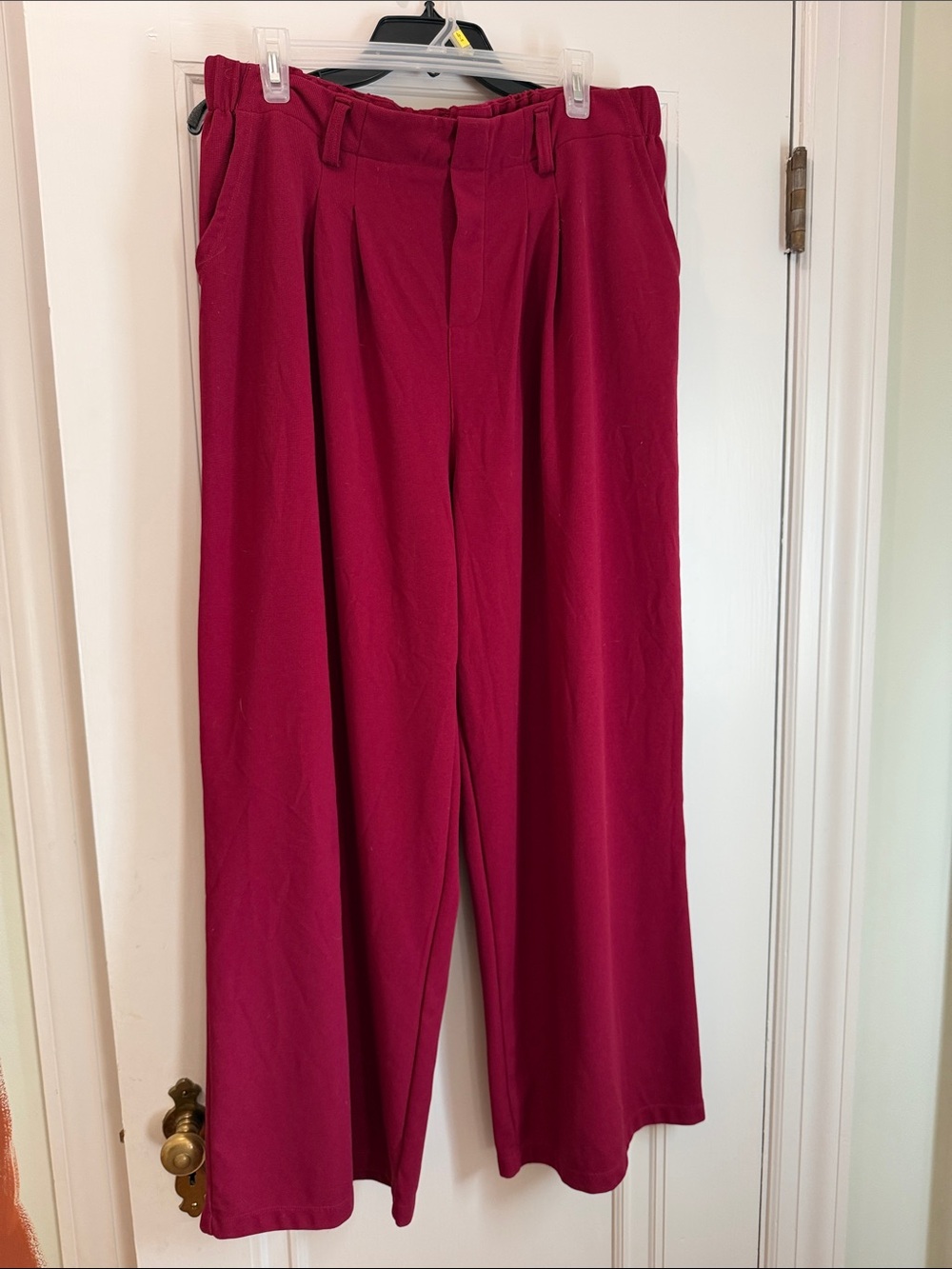 HALARA High-Rise Wide-Leg Trousers in Fuchsia